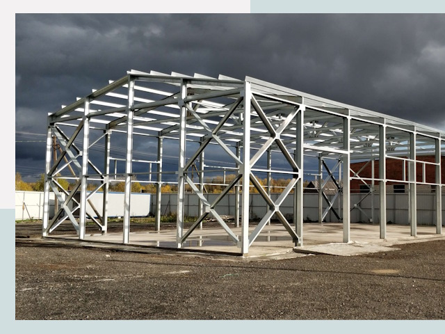 Двускатные ангары в Воткинск от 622 руб. за квадрат