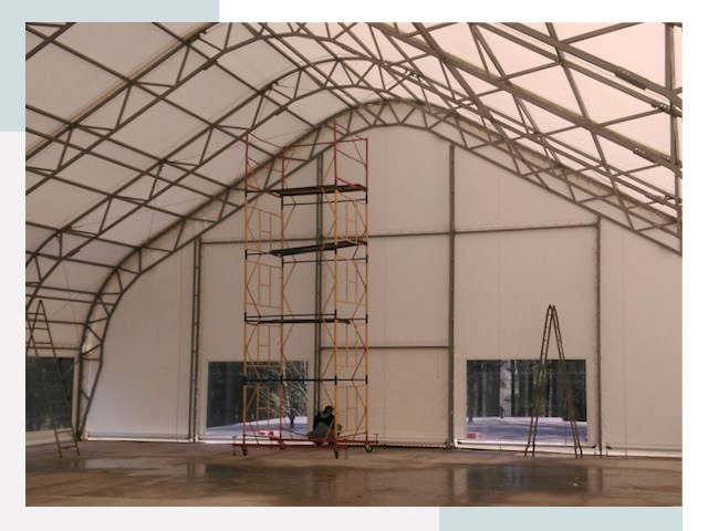 Шатровые ангары в Воткинске